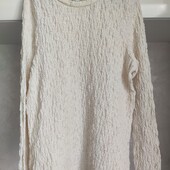 Плюс сайз бавовняний лонгслів жатка р.18