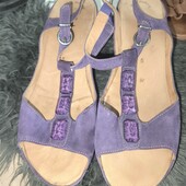 Gabor uk5 38p 25.3см чудові босоніжки з натуральної шкіри та замшем