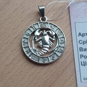 Новий кулон "Зодіак Рак", срібло 925 проби.