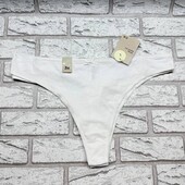 Арт.262 трусики стрінги білі 3шт жіночі c&a розмір л.