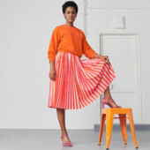 ♕ Плісирована спідниця в смужку Tchibo (Німеччина) розмір наш 44-46(38 євро)нюанс