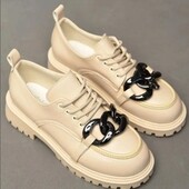 Женские туфли лоферы цвета беж р.40 (25)