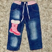 Штани на дівчинку джинси утеплені на махрі Дуже теплі
