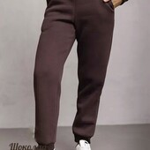 Фліс хід сезону жіночі спортивні джогери трєхнитка на флісі.р.50-58 шоколад