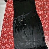 Атласне чорне плаття р-р 36