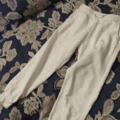 Білі спортивні штанці з начосом 7-8 років f&f