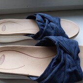 Джинсовые шлепки. Разм. 38,5-38 (25 см)