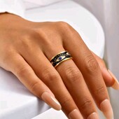 Відкрита каблучка, кільце, око, оберіг, етно, медзолото, емаль