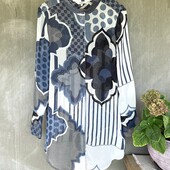 Удлиненная блуза-рубашка шифон р. М.