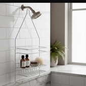 Двухъярусная полка для ванной комнаты ( цвет случайный)