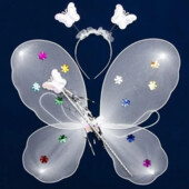 карнавальный костюм Фея / Бабочка (крылья 48х35, ободок, палочка)