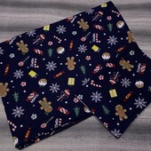 Класний полуторний пододеяльник 135х200 см.новогодний принт