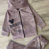 Велюровий костюм для дівчаток 1,2,3,4 роки