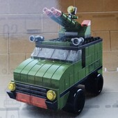 Великий конструктор "Військова машина з ракетною установкою ЗРК 6в1" 1000 деталей