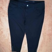Брюки стрейч-коттон батал укороченные р 54-58
