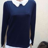 Гарний светр обманка 14 розміру,в грудях 106 см.