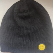 55% wool, чорна шапка з флісовим утепленням