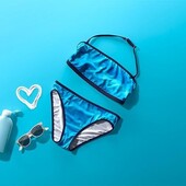 ♕ Лот купальник ♕ Яскравий купальний : топ + плавки для дівчинки Tchibo (Німеччина), розмір:158-164