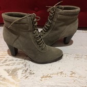 Жіночі демисезонні замшеві получоботи р.38 стелька 25см