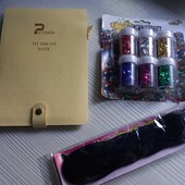 1+1+1.Ежедневник.Твистер для причёсок.Звёздочки для полелок