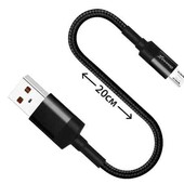 Кабель для Power Bank Usb - micro Usb 20 см білий.