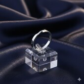 Срібна каблучка як обручальна 18 розміру