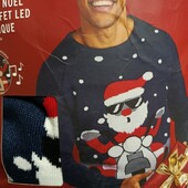 7044.Чоловічий прекрасний новорічний в'язаний светр Livergy.Рекомендую!