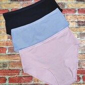 Арт.0499 набір 3шт трусики жіночі хіпстери висока талія від c&a розмір євро xl