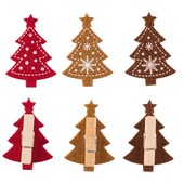 Набір декоративних прищепок Ялиночки , 6 шт, Livarno