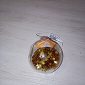 Новорічна куля Next з паєтками зірочка всередині брак