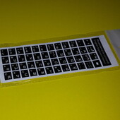 Наклейки чёрные ламинированые износостойкие на клавиатуру ноутбук