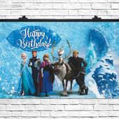 Плакат для дня рождения. Холодное сердце, Among us, Tik tok, Золотой.