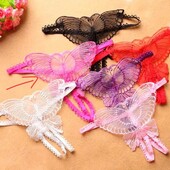 Стрінги метелик - Рожевий - Еротична білизна