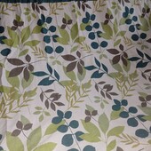 Комплект штор котон з рослинним малюнком