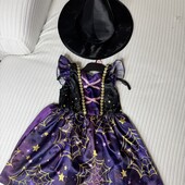 Платье ведьмочки на 1-2 года с шляпкой