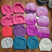 Шапка, шапочка женская, жіноча, ручная вязка, ручная работа одна на выбор