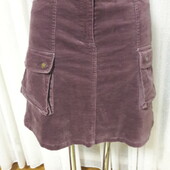 Тепла велюрова спідниця з кишенями