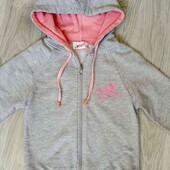 Pineapple брендовый стильный худи с капюшоном двунитка цвет серый меланж размер евро 32/34