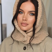 Хіт! Теплий капор барашек,всередині фліс.