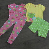 Две пижамы carters на девочку,состояние очень хорошее