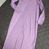 Boohoo, uk12 сукня міді в рубчик