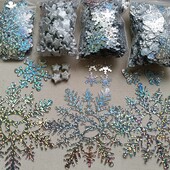 Сніжинки і намистини, паєтки 1050шт