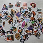 Стікери наклейки модель на вибір: Пікачу, аніме, кімнатні рослини, котики 5 шт.