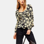 Жовта блузка зі шнурівкою р.L