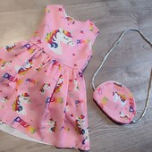 Стильна сукня+сумочка 3-4роки