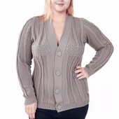 Кофта крупной вязки,кардиган вязаный на пуговицах--цвет на выбор