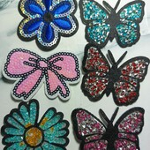 6шт.Термо-наліпки, просто прогладити і готовий декор