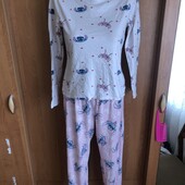 Пижама, комплект, 100% коттон, 13-14 р 164 см. стич. Disney, в ідеалі