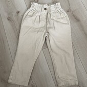 Гарні котонові штани на дівчинку, зріст 92-98 см, вік 24-36 міс, 12,5/14,5 кг