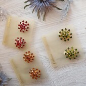 Кліпси сережки золотисті квіточки.колір на вибір